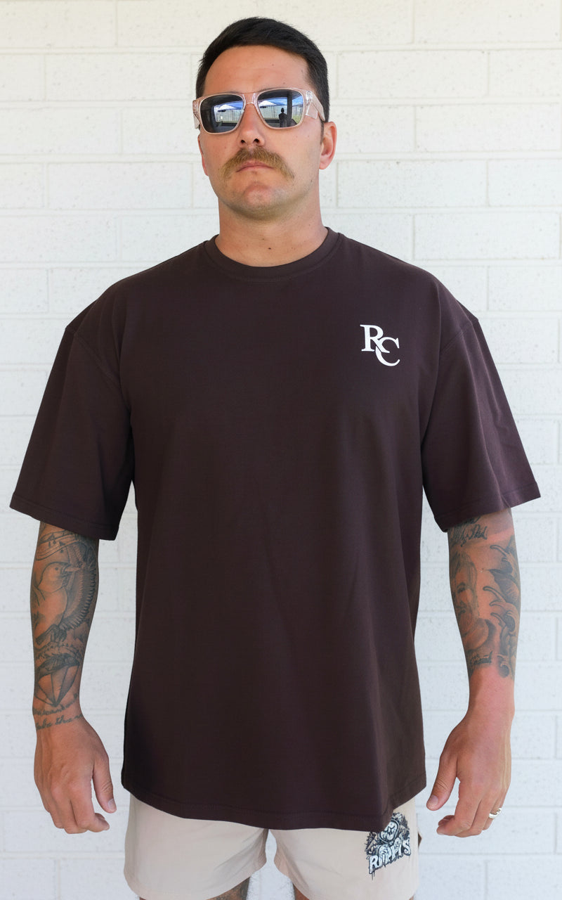 Chocolate Tall Tee – Rippy’s Men’s Oversized Streetwear