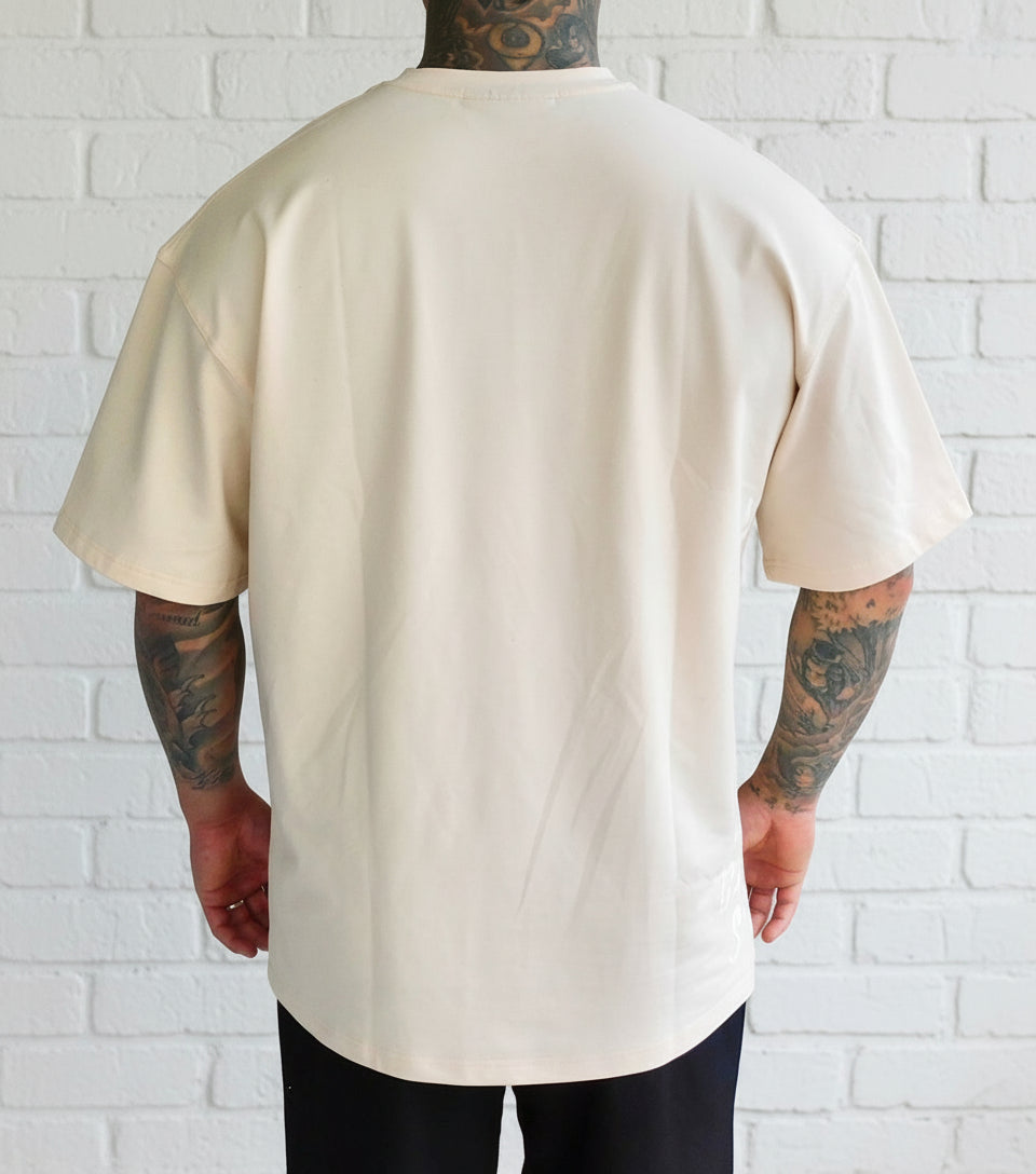 Rippy's Beige tall tee back